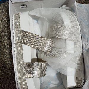 Sparkle slide sandal